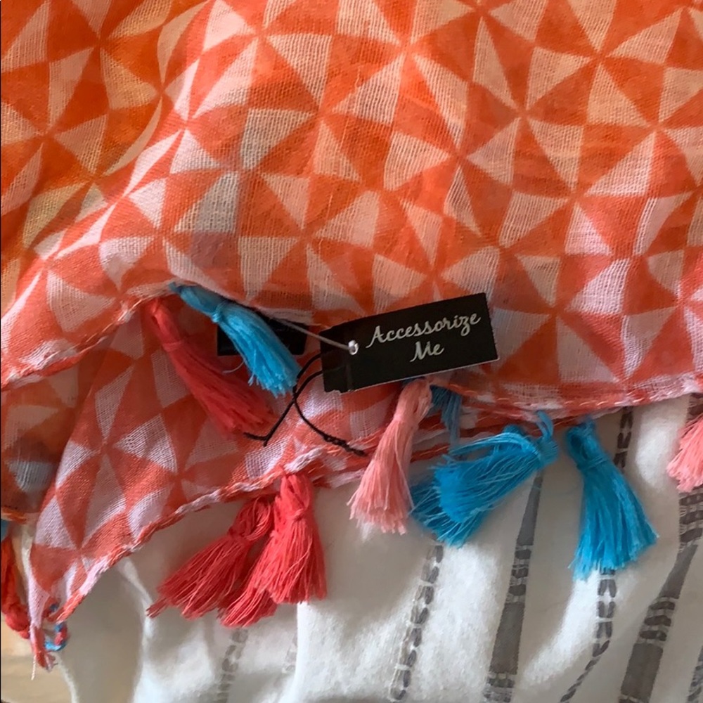 Pink Multicolored Graphic Scarf - Picture 2 of 4